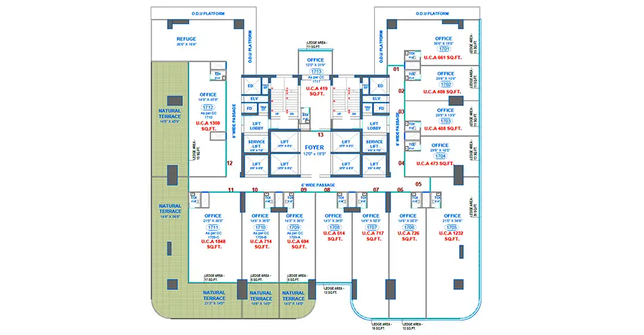 Today Nova Ark Navi Mumbai Floor Layout Plan