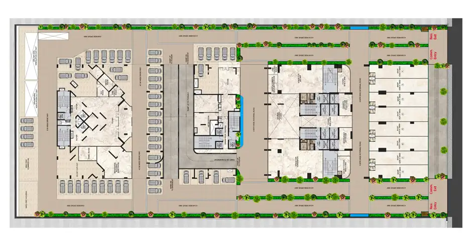 Today Nova Ark Navi Mumbai Workstation Layout Plan